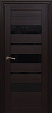 Дверь межкомнатная Q13 (Quest) стекло черное, экошпон, Орех макадамия 2000х800мм
