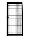 Калитка из сварной сетки 3D 1х1,73м d4мм, правая, черный RAL9005