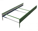 Вставка для грядки садовой металлической 2000х1000мм, зеленая