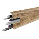 Плинтус ПВХ (Birch) 2110 Рига h58мм L2,2м, с кабель - каналом