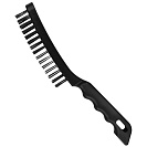 Щетка зачистная Vertextools, металлическая 4-х рядная щетина, 270мм