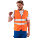 Жилет сигнальный оранжевый, размер 52-54 (ЖИЛ 521)