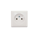 Розетка одинарная накладная Хит (Systeme Electric/Schneider Electric) 10А без заземления, белая (RA10-131-B)