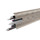 Плинтус ПВХ (Birch) 2114 Томск h58мм L2,2м, с кабель - каналом