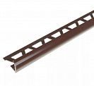 Угол ПВХ (Идеал) Шоколадный 10мм, L2,5м для кафельной плитки, наружный /25