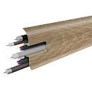 Плинтус ПВХ (Birch) 2105 Краков h58мм L2,2м, с кабель - каналом