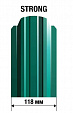 Евроштакетник СТРОНГ 118мм h1,5м зеленый мох RAL 6005