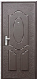 Дверь входная временная техническая Е40М металл/металл, Серо-коричневый 2050х960мм, ПРАВАЯ