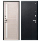 Дверь входная А-01 (Центурион) металл/МДФ, Черный сатин/Капучино 2050х960мм, ЛЕВАЯ (2025)