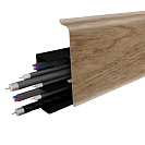 Плинтус ПВХ (Birch) 5110 Копенгаген h80мм L2,2м, с кабель-каналом
