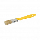 Кисть плоская Эмали (АКОР) натуральная щетина, желтая пласт. ручка с креплением, 25х10мм