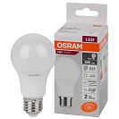 Лампа светодиодная (OSRAM) Е27, 10Вт, 3000К, 800лм, груша, теплый свет