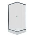 Душевой уголок Вента-Хром Triton 800х800х2020 мм, квадратный, стекло прозрачное, низкий под., дверь раздвижная