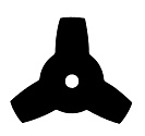 Диск для триммера (Vertextools) 255х1,4х25,4мм, 3 лопасти
