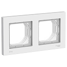 Рамка двухместная Atlas Design Aqua IP44 (Systeme Electric), IP44, белая (ATN440102)