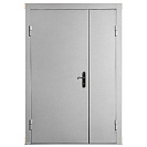 Дверь противопожарная двустворчатая ДПМ-02-EIS60, 2080х1480мм, ЛЕВАЯ, металл/металл, RAL 7035