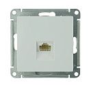 Розетка компьютерная одинарная встраиваемая Atlas Design (Systeme Electric/Schneider Electric), белая (ATN000183)