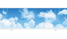 Экран под ванну Голубые облака  (Премиум-А) 1,48х0,6 м.