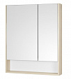 Зеркальный шкаф Сканди-70 (Aquaton), белый/дуб Верона (1A252202SDB20)