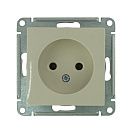 Розетка одинарная встраиваемая Atlas Design (Systeme Electric/Schneider Electric) 16А без заземления, бежевая (ATN000241)