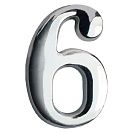 Номер на дверь Аллюр, "6", хром