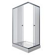Душевой уголок Вента-Хром Triton 1000х800х2020 мм, прямоугольный, стекло прозрачное, низкий под., дверь раздвижная