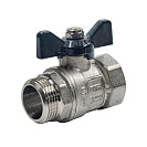 Кран шаровый 1/2" вн/нар бабочка (РТП) ГОСТ
