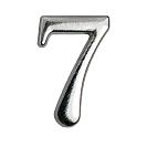 Номер на дверь Аллюр, "7", хром