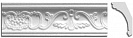 Плинтус потолочный (Антарес) П-555 Белый, 36х56мм, L 1м /100