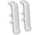Соединитель к плинтусу (Deconika) Белый h70мм, 2 шт