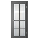 Дверь межкомнатная ПО С5 (Classic) стекло матовое, эмалит, Серый 2000х800мм