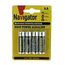 Элемент питания Navigator LR06 АА (батарейка), блистер 4шт