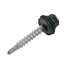 Саморез кровельный 4,8х35мм зеленый мох RAL6005, 25шт