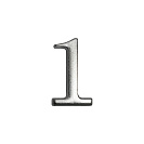 Номер на дверь Аллюр, "1", хром