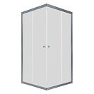 Душевое ограждение Вента-Хром Triton 1000х1000х1850, квадрат, дверь раздвижная, прозрачное стекло