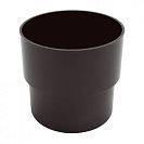 Муфта трубы водосточной пластиковая (FineBer) d80мм, коричневый