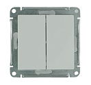 Выключатель двухклавишный встраиваемый Atlas Design (Systeme Electric/Schneider Electric), белый (ATN000151)