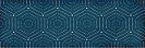 Плитка декор Парижанка геометрия синий, 200х600мм
