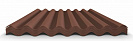 Шифер 8-ми волновой (Семей) шоколадный 1,75х1,13х0,0058м