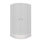 Душевой уголок Вельвет А (Triton) 800х800х1915, полукруг, дверь раздвижная, матовое стекло