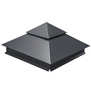 Колпак на столб двухъярусный 390х390мм серый графит RAL7024