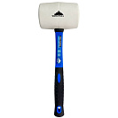 Киянка резиновая Vertextools, белая, фиберглассовая рукоятка, 680г