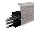 Плинтус ПВХ (Birch) 5102 Брюссель h80мм L2,2м, с кабель-каналом
