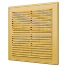 Решетка вентиляционная 249х249мм, пластик, бежевая, с сеткой (2525Р)