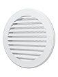 Решетка вентиляционная круглая 125мм с сеткой, пластик, белая, с сеткой (12РКС)