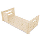 Терраса прямая 4х1,5м, брус 44 мм