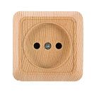 Розетка одинарная Олимп (UNIVersal) 16А, с заземлением, сосна (5560902)