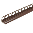 Угол ПВХ (Идеал) Шоколадный 10мм, L2,5м для кафельной плитки, внутренний /25