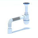 Сифон для мойки 1 1/2"х40, с гибкой трубой 40х50 (C0510)