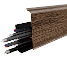 Плинтус ПВХ (Birch) 5115 Рим h80мм L2,2м, с кабель-каналом